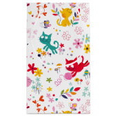 かわいい猫と花の楽園 スモールペーパーバッグ (裏面)