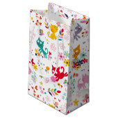 かわいい猫と花の楽園 スモールペーパーバッグ (裏面アングル)