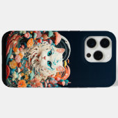 かわいい猫と花紙カットアウト Case-Mate iPhoneケース (裏面 (横))