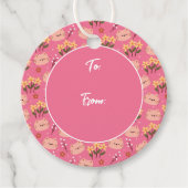 かわいい猫と花 フェイバータグ (正面)