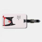 かわいい猫と蝶ネクタイの漫画 ラゲッジタグ (裏面横)