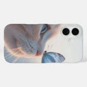 かわいい猫と蝶iPhone 16ケース Case-Mate iPhoneケース (裏面 (横))