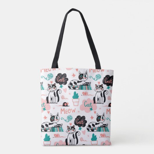 かわいい猫と言葉 トートバッグ (裏面)