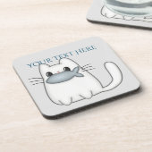 かわいい猫と賞魚付き コースター (左側)