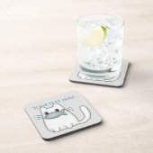 かわいい猫と賞魚付き コースター (右側)