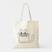 かわいい猫と賞魚付き トートバッグ (裏面)