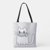 かわいい猫と賞魚付き トートバッグ (裏面)