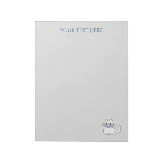 かわいい猫と賞魚付き ノートパッド (回転)