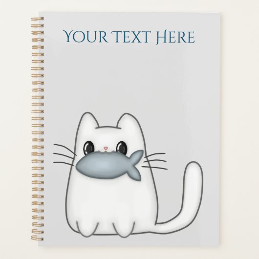 かわいい猫と賞魚付き プランナー手帳 (正面)