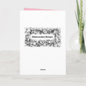 かわいい猫と赤いハートバレンタインデーのカード シーズンカード (裏面)