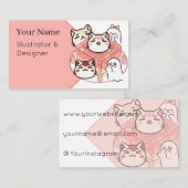 かわいい猫と魔法のゼリーの儀式 名刺 (正面/裏面)