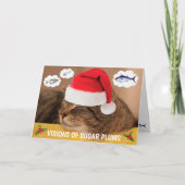 かわいい猫と魚のクリスマス シーズンカード (正面)