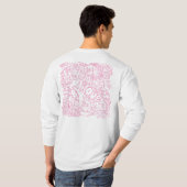 かわいい猫とASLのILYサインのデザイン - ASLデザイン Tシャツ (裏面フル)