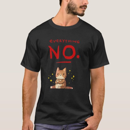 かわいい猫なし 怒った動物 Tシャツ (正面)