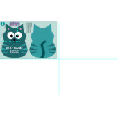 かわいい猫ぬいぐるみ ファブリック (タイル)