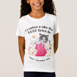 かわいい猫のいとこは最高の友達 カスタム Tシャツ