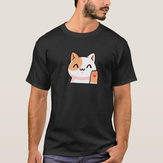 かわいい猫のうわー様式 Tシャツ (正面)