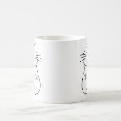 かわいい猫のお母さん笑顔の猫アニメ コーヒーマグカップ (中央)
