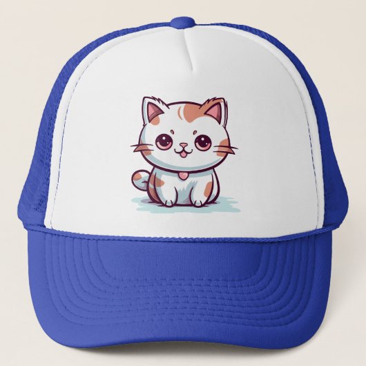 かわいい猫のかわいいスタイルのクリップアート キャップ (正面)