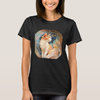 かわいい猫のかわいい猫の絵ヌーボー Tシャツ