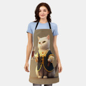 かわいい猫のしもべおもしろいと子猫 エプロン (着用した状態)