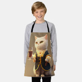 かわいい猫のしもべおもしろいと子猫 エプロン (着用した状態)