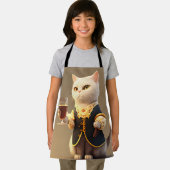 かわいい猫のしもべおもしろいと子猫 エプロン (インサイチュ)