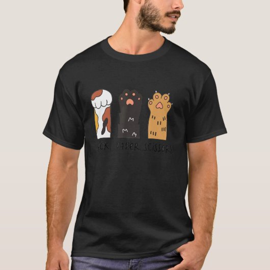 かわいい猫のじゃんけん キッズTシャツ Tシャツ (正面)