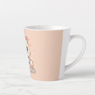 かわいい猫のひざの上ではホットコーヒー カフェラテマグ