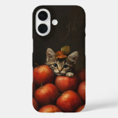 かわいい猫のりんご絵を描のイニシャル Case-Mate iPhoneケース (裏面)