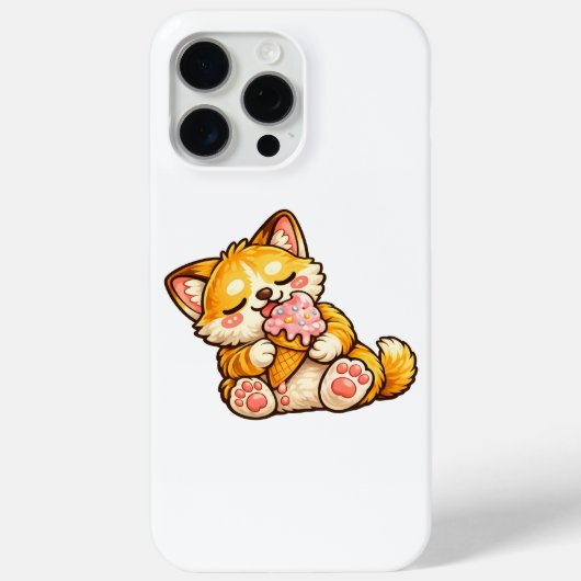 かわいい猫のアイスクリーム Case-Mate iPhoneケース (裏面)