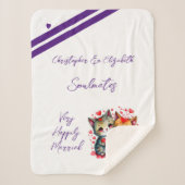 かわいい猫のアニバーサリーギフトを妻に奪われる シェルパブランケット (正面)