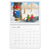 かわいい猫のイラストレーションのカレンダー カレンダー (1月 2026)