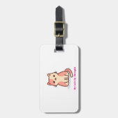 かわいい猫のイラスト付き荷物タグ ラゲッジタグ (正面縦)