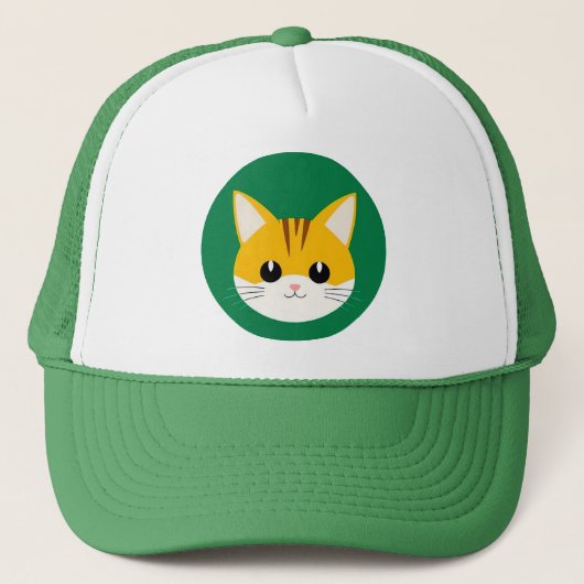 かわいい猫のイラスト キャップ (正面)