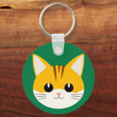 かわいい猫のイラスト キーホルダー (正面)