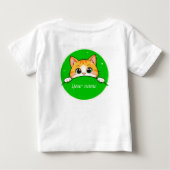 かわいい猫のイラスト ベビーTシャツ (裏面)
