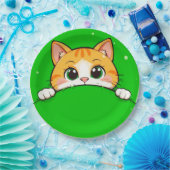 かわいい猫のイラスト ペーパープレート (パーティー)