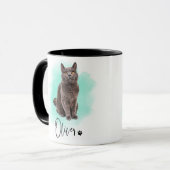かわいい猫のイラスト マグカップ - 動物好きへのギフト (正面左)