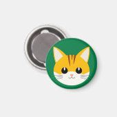かわいい猫のイラスト マグネット (正面/裏面)