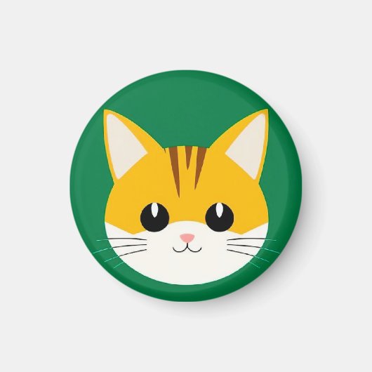 かわいい猫のイラスト マグネット (正面)
