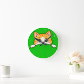 かわいい猫のイラスト ラウンド壁時計 (ホーム)
