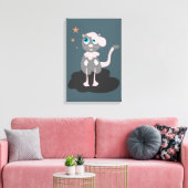 かわいい猫のイラスト 子供 キティ キャンバスプリント (インサイチュ (リビング))