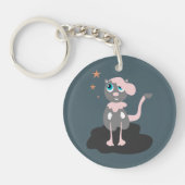 かわいい猫のイラスト 子供 キティ キーホルダー (正面)