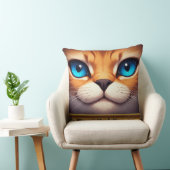 かわいい猫のイラスト 明るい青い目 クッション (椅子)