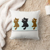 かわいい猫のイラスト、泳ぐ猫の面白いデザイン クッション (ブランケット)