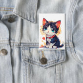 かわいい猫のイラスト - 猫好きのためのデザイン 缶バッジ (インサイチュ)