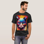 かわいい猫のイラストTシャツ Tシャツ (正面フル)