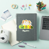 かわいい猫のイースター ステッカー 春の楽しみ シール (iPadカバー)