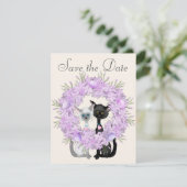かわいい猫のイースター・セーブ・ザ・デート結婚のお知らせ 招待状 (スタンド正面)